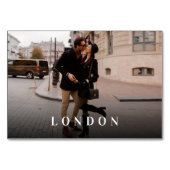 Weddenreisbestemming Foto en naam Kaart (Voorkant)