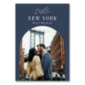 Weddenreisbestemming Foto en naam Kaart (Voorkant)