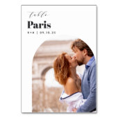 Weddenreisbestemming Foto en naam Kaart (Voorkant)