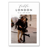 Weddenreisbestemming Foto en naam Kaart (Achterkant)