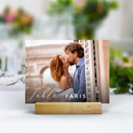 Weddenreisbestemming Foto en naam Kaart