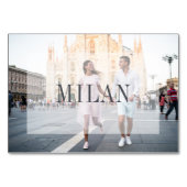 Weddenreisbestemming Foto en naam Kaart (Achterkant)