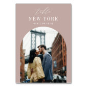 Weddenreisbestemming Foto en naam Kaart (Voorkant)