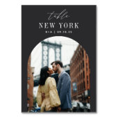 Weddenreisbestemming Foto en naam Kaart (Voorkant)