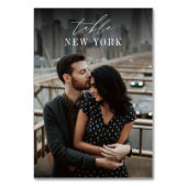 Weddenreisbestemming Foto en naam Kaart (Voorkant)