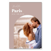 Weddenreisbestemming Foto en naam Kaart (Achterkant)