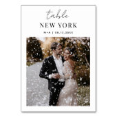 Weddenreisbestemming Foto- en naamlijstnummer Kaart (Voorkant)