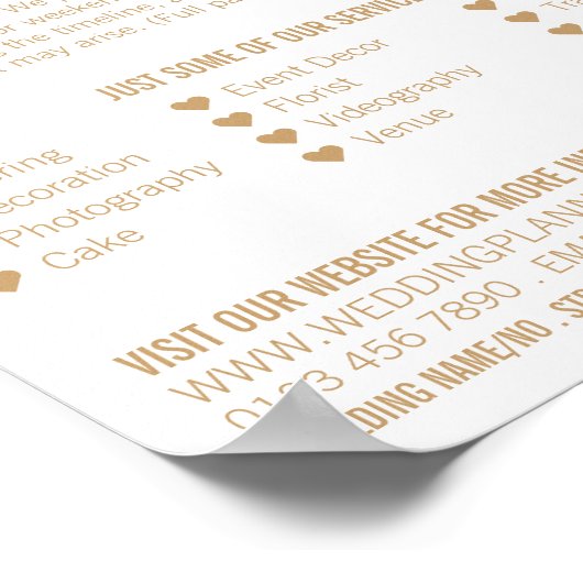 Weddenrennen, bruiloft Adverteren Poster (Hoek)