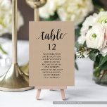 Weddenrennen, bruinkraftspreidingskaart kaart<br><div class="desc">De Kaart van het dinner Guest-zitplaatje van het huwelijk,  de moderne Rustic Brown Kraft-thema's. Pas de tekst aan en/of verwijder en vul deze in met het thema van uw trouwpartij.</div>