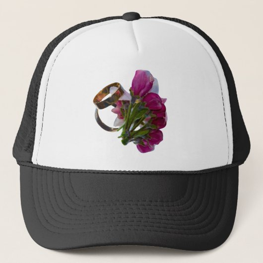 Weddenrennen en -bloemen trucker pet (Voorkant)