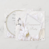 Weddenrennen en champagne Glasses Engagement Party Kaart (Voorkant / Achterkant)