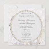 Weddenrennen en champagne Glasses Engagement Party Kaart (Achterkant)