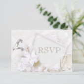 Weddenrennen en champagnebril RSVP (Staand voorkant)