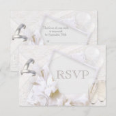 Weddenrennen en champagnebril RSVP (Voorkant / Achterkant)