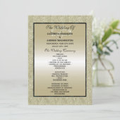 Weddenrennen, Gold Glitter Wedding Program (Staand voorkant)