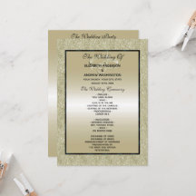 Weddenrennen, Gold Glitter Wedding Program