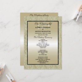 Weddenrennen, Gold Glitter Wedding Program