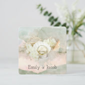 Weddenrennen in Seashell Beach Heart Kaart (Staand voorkant)