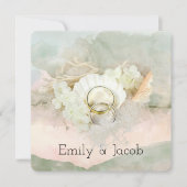 Weddenrennen in Seashell Beach Heart Kaart (Voorkant)