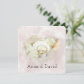 Weddenrennen in Seashell strand Heart Kaart (Staand voorkant)