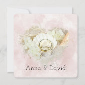 Weddenrennen in Seashell strand Heart Kaart (Voorkant)