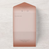 Weddenrennen Modern Clay Rust Dinner All In One Uitnodiging (Buitenkant)