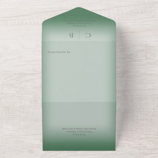 Weddenrennen Modern Emerald Green QR-code All In One Uitnodiging (Buitenkant)