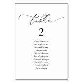 Weddenrennen, Modern Guest Seating Chart Tabel N Kaart (Achterkant)