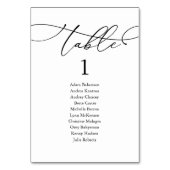 Weddenrennen, Modern Guest Seating Chart Tabel N Kaart (Achterkant)