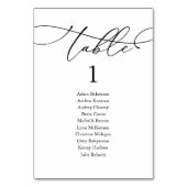 Weddenrennen, Modern Guest Seating Chart Tabel N Kaart (Voorkant)