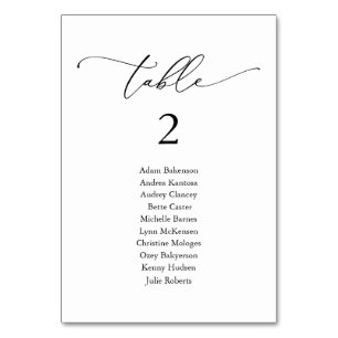 Weddenrennen, Modern Guest Seating Chart Tabel N Kaart