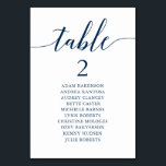 Weddenrennen, Modern Guest Seating Chart Tabel N Kaart<br><div class="desc">De Kaart van de Grafiek van de Lijst van de Kerst van de weddenschap van de Dinner van de Bouw van de Bouw,  Modern Classy romantisch,  marinesblauw met thema Pas de tekst aan en/of verwijder en vul in met uw trouwpartij onderwerp.</div>
