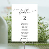 Weddenrennen, Modern Guest Seating Chart Tabel N Kaart