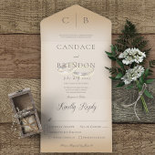 Weddenrennen Modern Tan Dinner All In One Uitnodiging