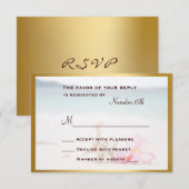 Weddenrennen op de RSVP-kaart van het strand RSVP Kaartje (Voorkant / Achterkant)