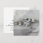 Weddenrennen op Grijs net getrouwd Aankondiging (Voorkant / Achterkant)