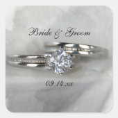 Weddenrennen op grijs vierkante sticker (Voorkant)