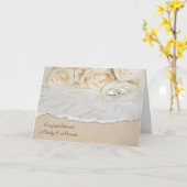 Weddenrennen op Roos Petal Kaart (Gele Bloem)