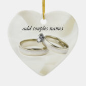 Weddenrennen op Satin Keramisch Ornament (Voorkant)