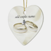 Weddenrennen op Satin Keramisch Ornament (Links)