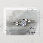 Weddenrennen over de bekendmaking van grijs Verlov Aankondigingskaart (Voorkant / Achterkant)