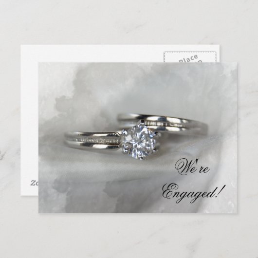 Weddenrennen over de bekendmaking van grijs Verlov Aankondigingskaart (Voorkant / Achterkant)