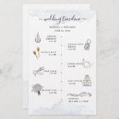 Weddenrenroute Moderne Icons-programmakaart Briefpapier (Voorkant / Achterkant)