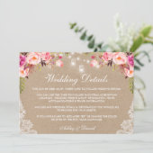 Weddenroze Jar Lights Details Kraft Insert Kaart (Staand voorkant)