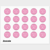 Weddenroze Sprinkle Sparkle Silver DANK JE Ronde Sticker (Vel)