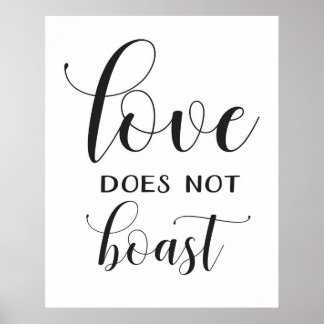 Weddenschap - 1 Corinthians 13 - Aisle Sign Poster