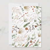 Weddenschap 1 foto waterverf botanische flora save the date (Achterkant)