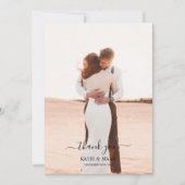 Weddenschap 2 Foto liefdesscript bruiloft Hartelij Bedankkaart (Voorkant)