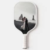 Weddenschap 2 Foto Memory Newly Weds Keepomwille Pickleball Paddle (Achterkant)