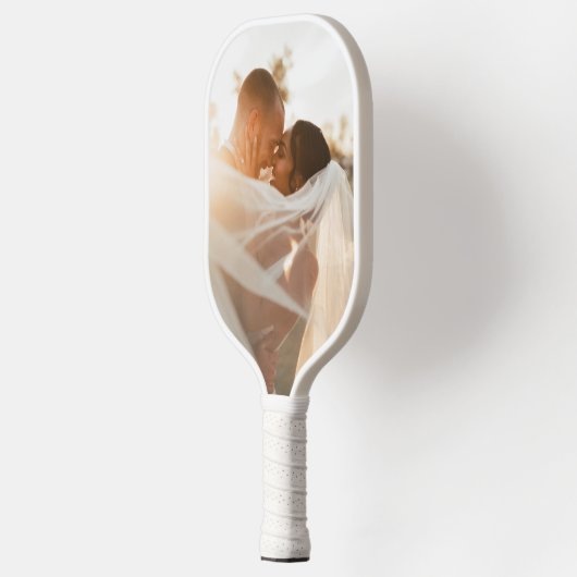 Weddenschap 2 Foto Memory Newly Weds Keepomwille Pickleball Paddle (Links)